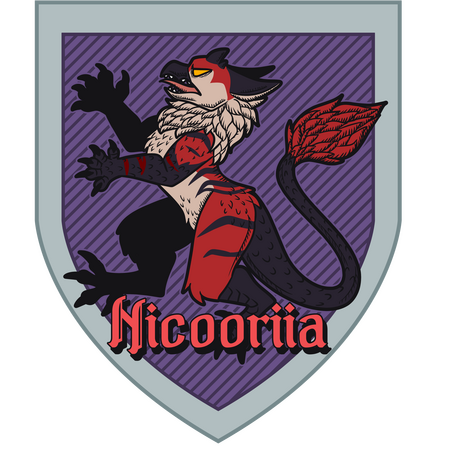 Nicooriia badge for ACFI 2026, shielf background was an extra $10