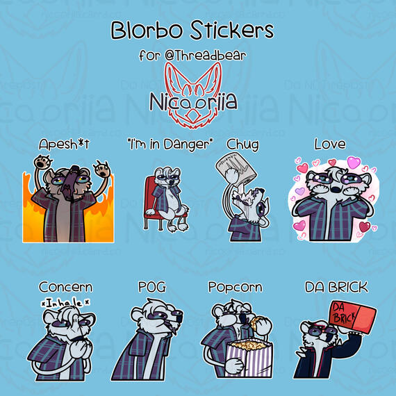 Threadbear Blorbo Stickers